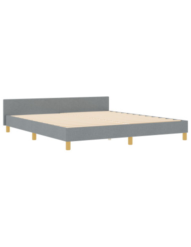 Struttura del letto Grigio chiaro 180 x 200 cm Tessuto