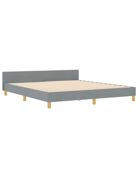 Letto  Grigio chiaro 180x200 cm in tessuto