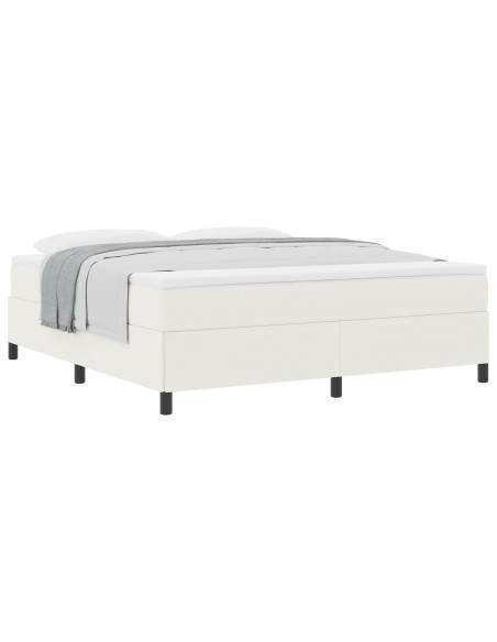 Struttura Letto Crema 180x200 cm in Tessuto Corduroy
