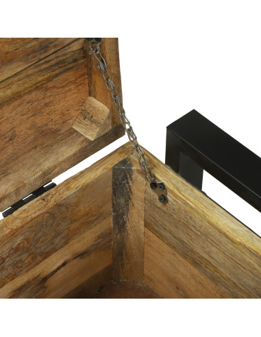 Scatola di Stoccaggio Marrone Legno massello di mango