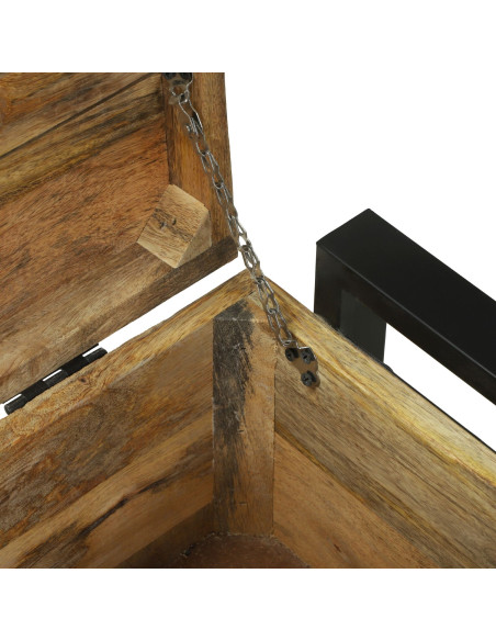 Scatola di Stoccaggio Marrone Legno massello di mango