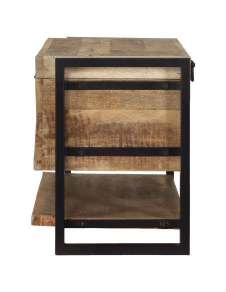 Scatola di Stoccaggio Marrone Legno massello di mango