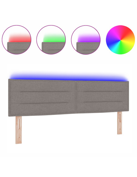 Testata design a linee  Tortora 80 cm in tessuto