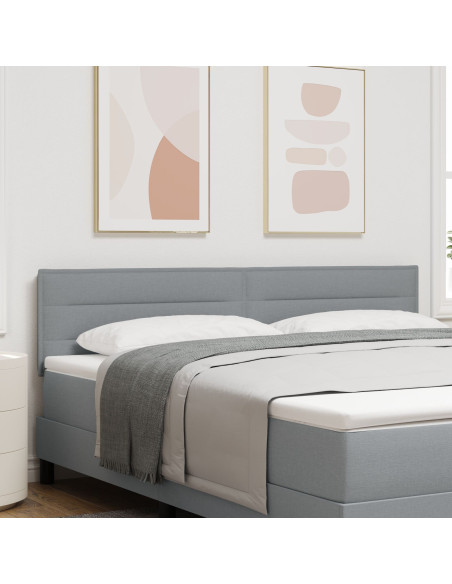 Testiera con testiera Grigio chiaro 180 cm Pelle Sintetica