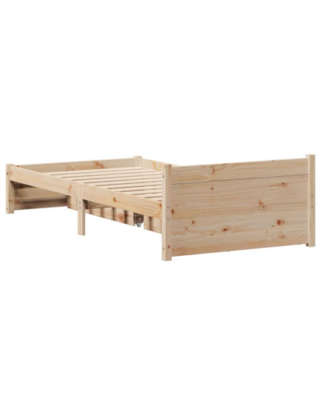 Giroletto senza Materasso 100x200 cm in Legno Massello di Pino