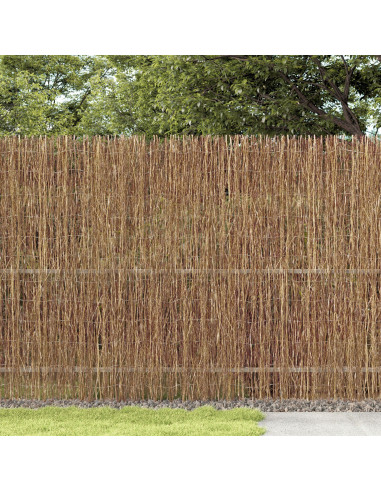 Recinzione in fascine Marrone 400 x 150 cm Ramo di bosco