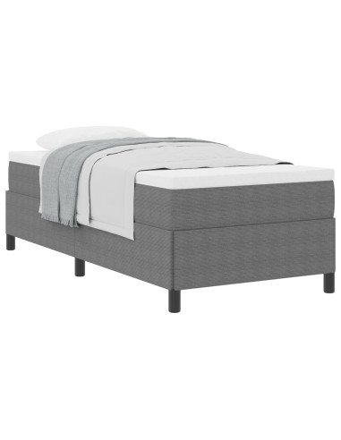 Letto a molle Grigio chiaro 80 x 200 cm Velluto