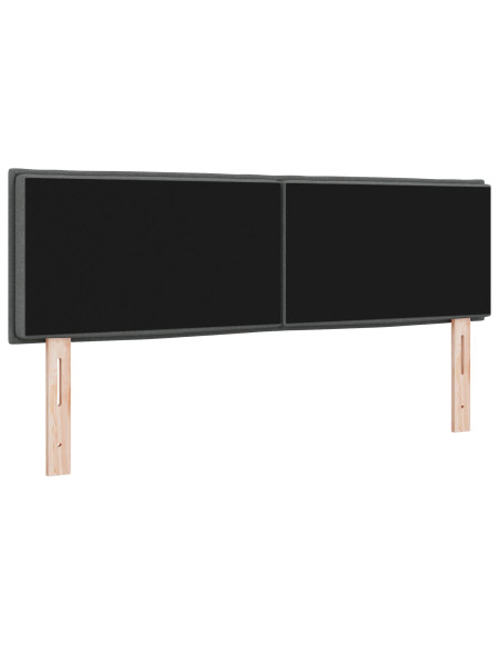 Testiera con testiera Grigio scuro 160 cm Pelle Sintetica