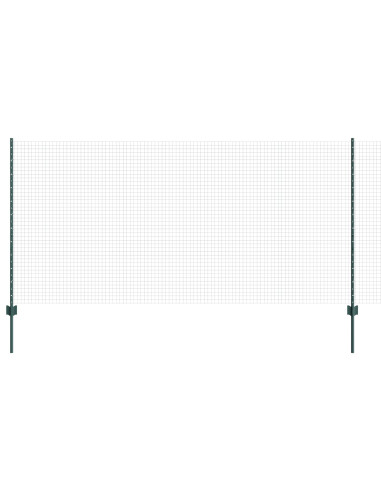 Recinzione con Posto Verde 1,2 x 10 m Acciaio e PVC