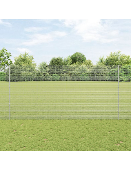 Recinzione in Filo Saldato  con 22 Posti U Argento 1.6 x 25 m Acciaio