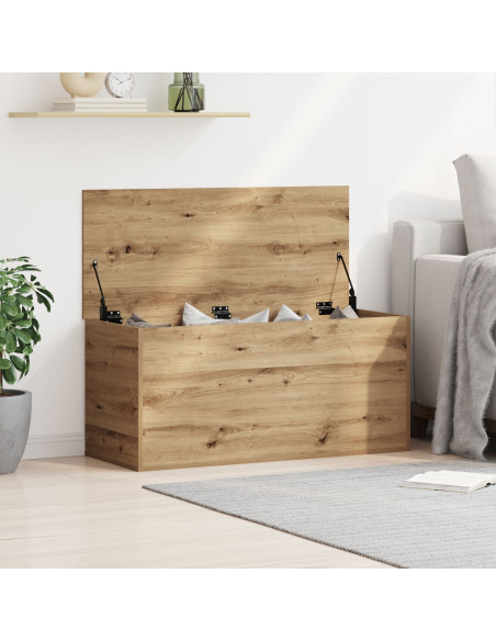 Scatola di stoccaggio  con coperchio Rovere Artigianale 100x42x46 cm Legno ingegnerizzato