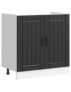 Mobile da cucina Lucca Nero 80 x 46 x 81,5 cm Legno multistrato