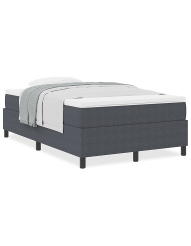 Letto a molle Grigio Scuro e Bianco 120 x 200 cm