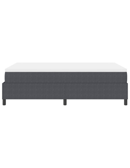 Letto con Box Spring e Materasso Grigio Scuro 120x200 cm Tessuto in Corduroy
