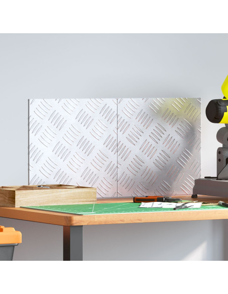 Gradini per Scale Quadrato 2 pcs Argento 30 x 30 cm Alluminio