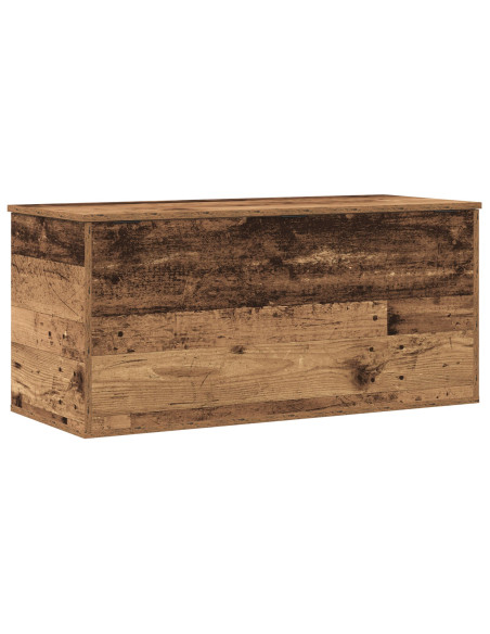 Scatola di Stoccaggio  con Coperchio in Legno Antico 100x42x46 cm in Legno Ingengnerizzato