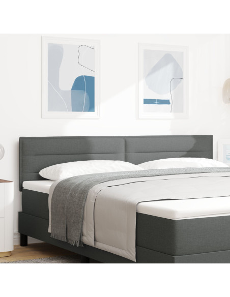 Testata a LED Design Linee Grigio Scuro 90 cm Tessuto