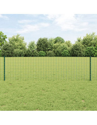 Recinzione con Posto Verde 0,6 x 10 m Acciaio e PVC