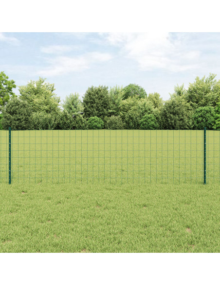 Recinzione con Posto Verde 0,6 x 10 m Acciaio e PVC