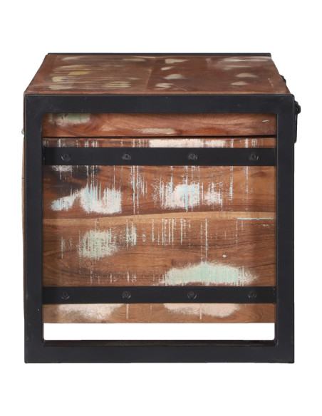 Bauli di stoccaggio  80x30x30cm in legno massello di recupero e metallo