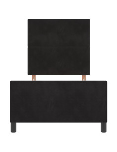 Letto a molle con testiera Nero 90 x 190 cm Velluto 2