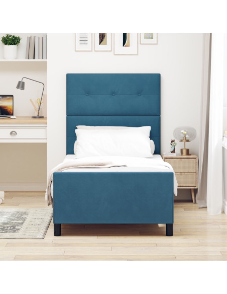Letto Matrimoniale Blu Scuro 80x200 cm Velluto