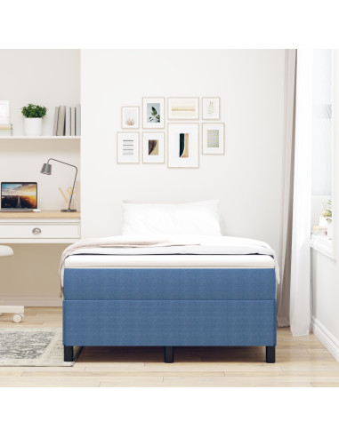 Letto a molle Blu 120 x 190 cm Velluto