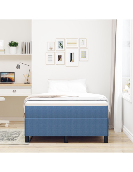 Letto a molle Blu 120 x 190 cm Velluto