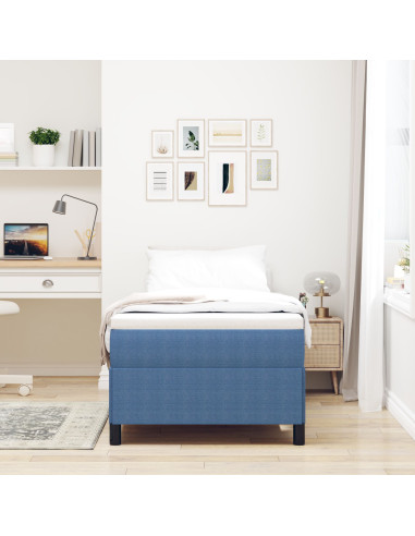 Letto a molle Blu 90 x 190 cm Velluto