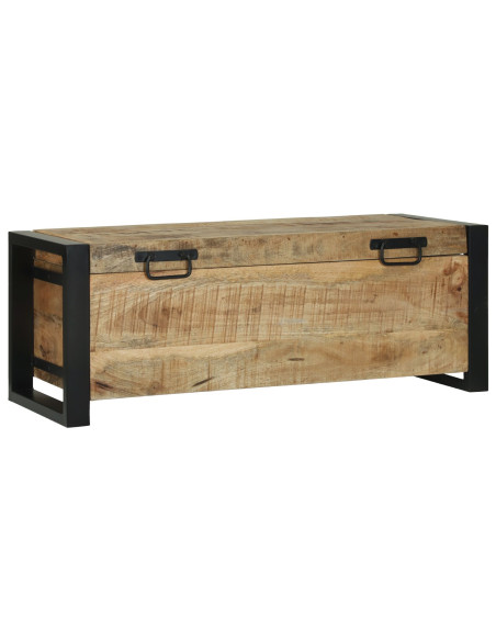 Bauli 80x30x30cm in Legno Massello di Mango e Metallo