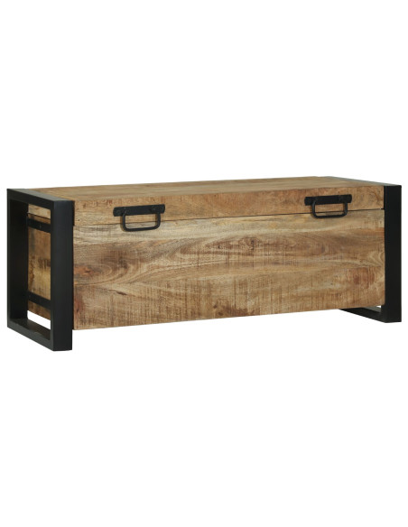 Bauli 80x30x30cm in Legno Massello di Mango e Metallo