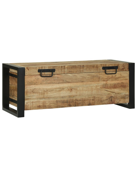 Bauli 80x30x30cm in Legno Massello di Mango e Metallo