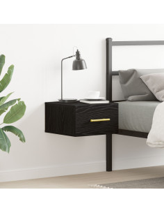 Armadio da Notte Rovere Nero 35 x 35 x 20 cm Legno multistrato 2