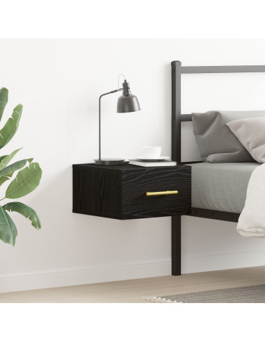 Armadio da Notte Rovere Nero 35 x 35 x 20 cm Legno multistrato