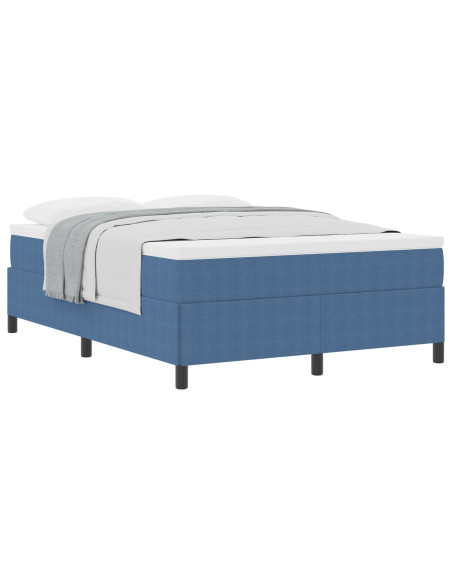 Letto a molle Blu 160 x 200 cm Velluto