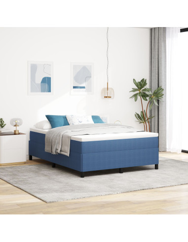 Letto a molle Blu 160 x 200 cm Velluto