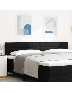 Testiera LED con luci a strisce a LED Nero 200 cm Poliestere 2