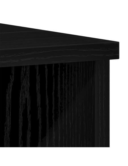 Armadio da Bagno  Nero Rovere 60x32x54 cm Legno ingegnerizzato