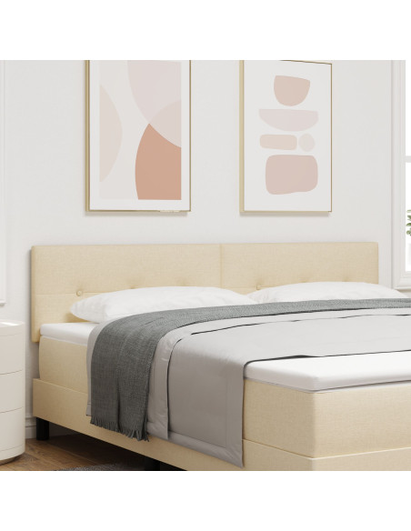 Testiera con testiera Crema 180 cm Pelle Sintetica