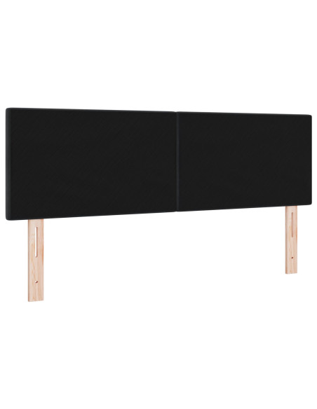 Testata LED Tufted con Bottoni Nera 72 cm Velluto