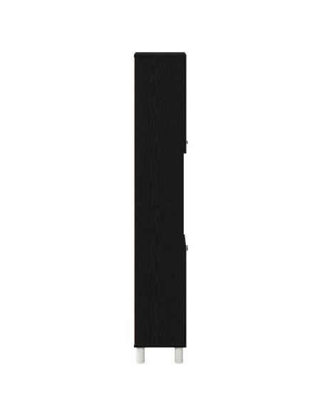 Mobile da bagno  Nero Rovere 30x30x179 cm in legno ingegnerizzato