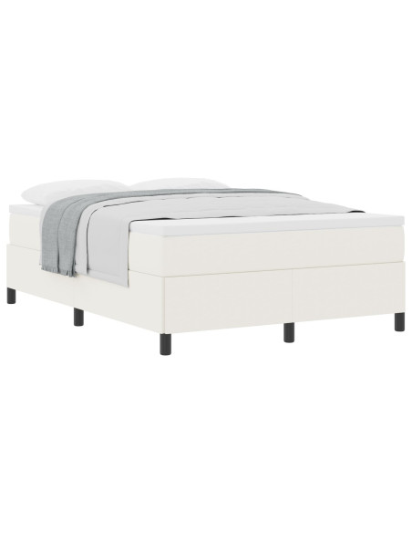 Letto a molle Crema 160 x 200 cm Velluto