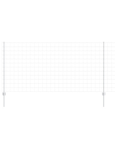 Recinzione con Posto Argento 1,2 x 10 m Acciaio