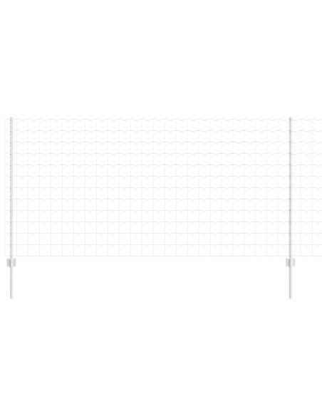 Recinzione con Posto Argento 1,2 x 10 m Acciaio