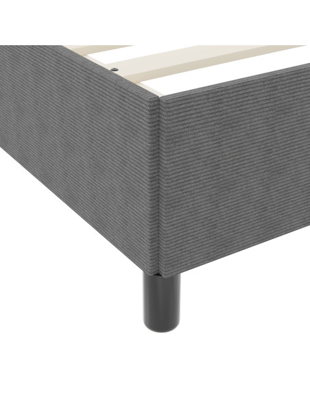 Struttura Letto Grigio Chiaro 90x190 cm Tessuto Corduroy