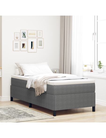 Struttura Letto Grigio Chiaro 90x190 cm Tessuto Corduroy