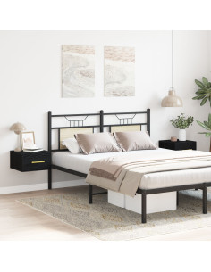 Armadio da Notte 2 pcs Rovere Nero 35 x 35 x 20 cm