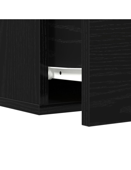 Comodini 2 pz da Muro Nero Rovere 35x35x20 cm