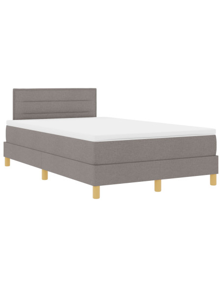 Letto con Rete con Materasso Tortora 120x200 cm Tessuto