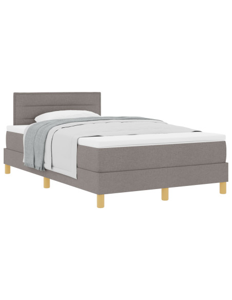 Letto con Rete con Materasso Tortora 120x200 cm Tessuto